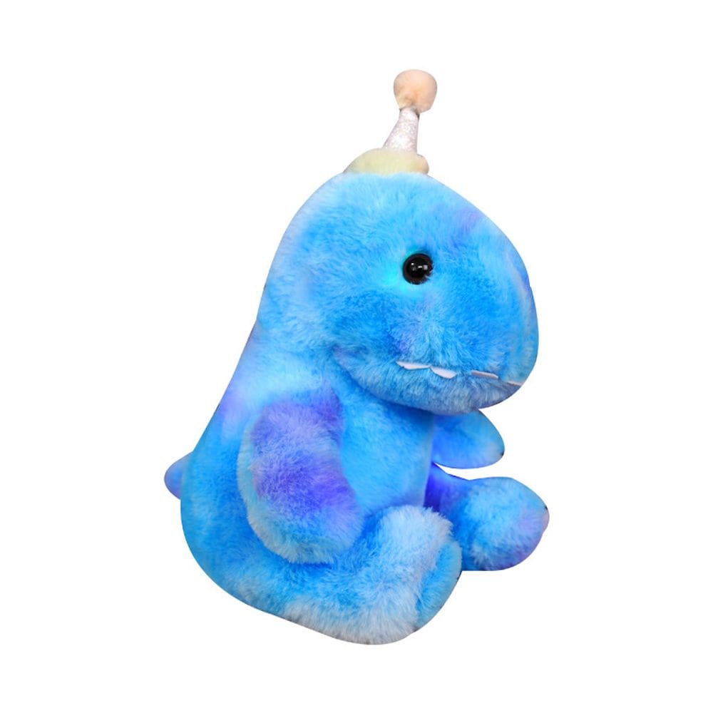 Brinquedo de pelúcia Luminous Blue Dinosaur 32cm em algodão e pelúcia