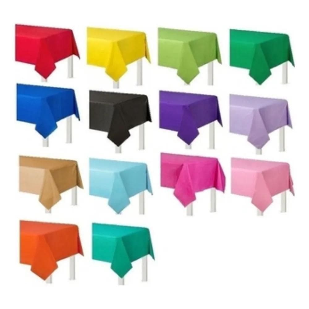 2X Toalha De Mesa Plástico Perolizada Lisa Descartável 20 U