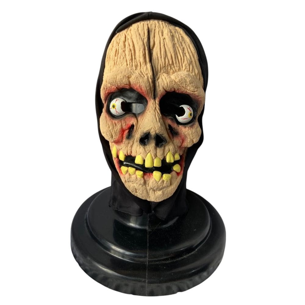 Fantasia Máscara Caveira Podre Látex Com Capuz Assustadora