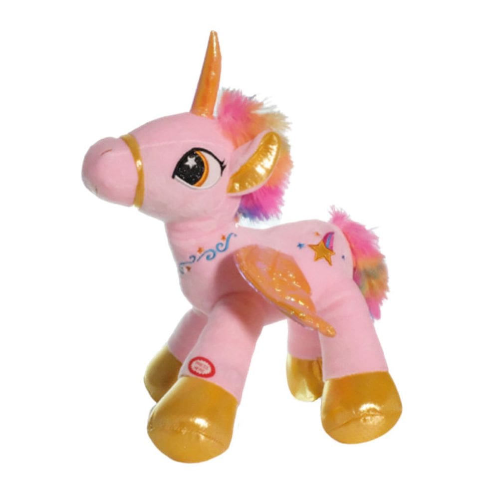 Boneca de brinquedo de pelúcia Luminous Unicorn Pink Horse 36 cm para crianças