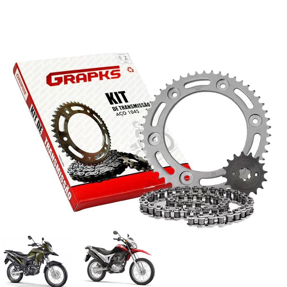 Kit Transmissão Relação NXR Bros 160 / XRE 190 2016+
