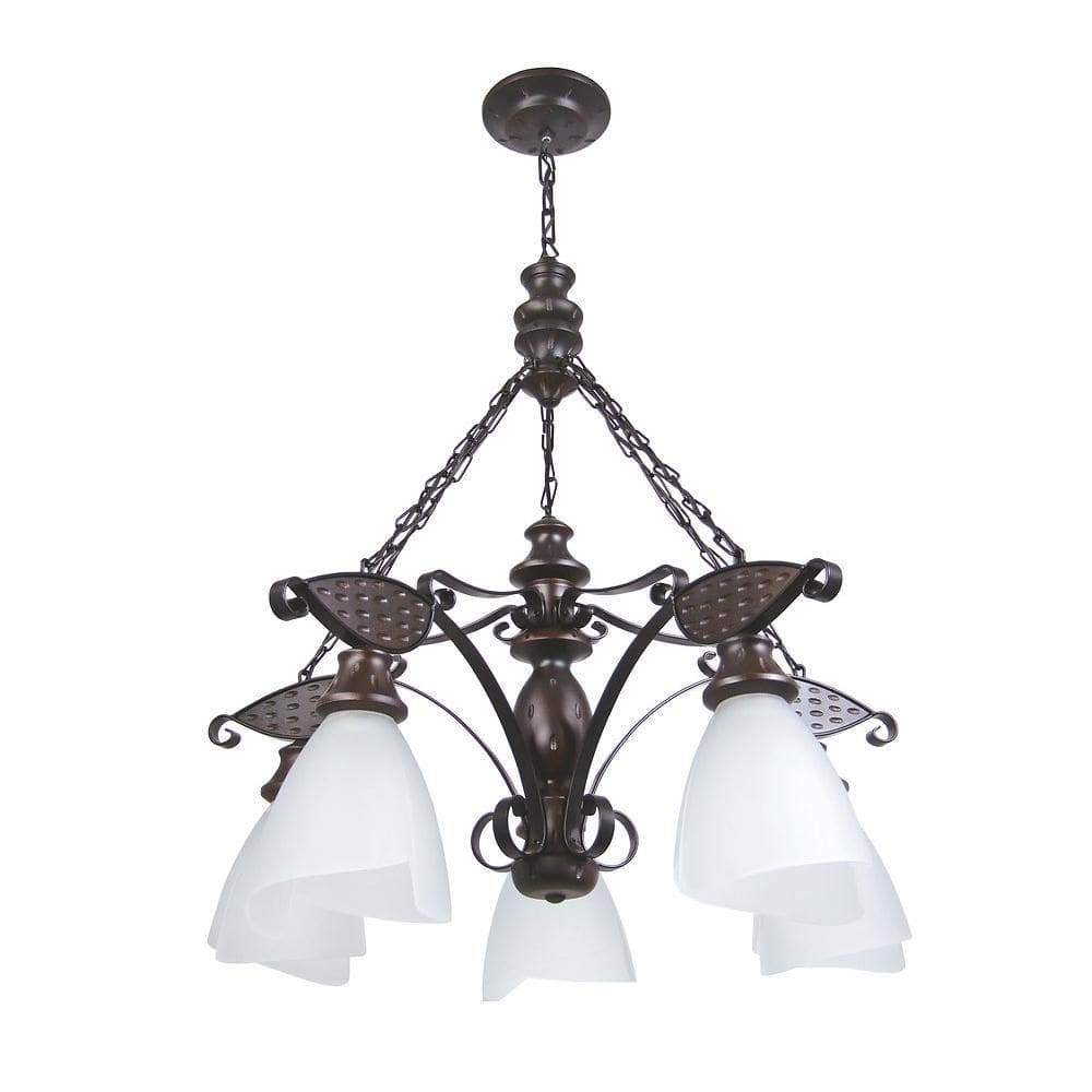 Lustre Rústico Envelhecido 5 Lâmpadas 505E - Luminárias Müller