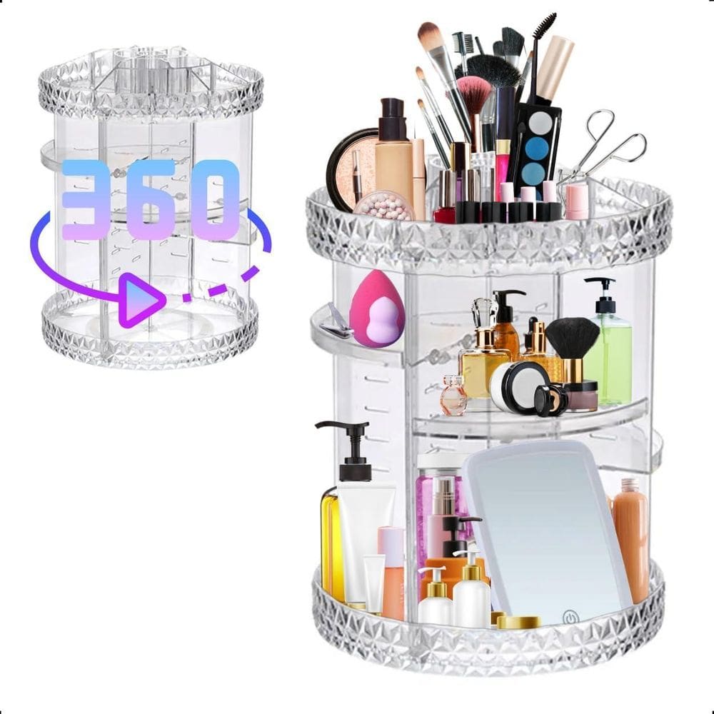Organizador Maquiagem Acrílico Giratório Suporte Cosmético
