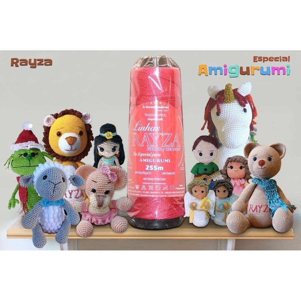 Linha Rayza Ideal Para Amigurumi - Tex 288 - Cor 045 Cereja