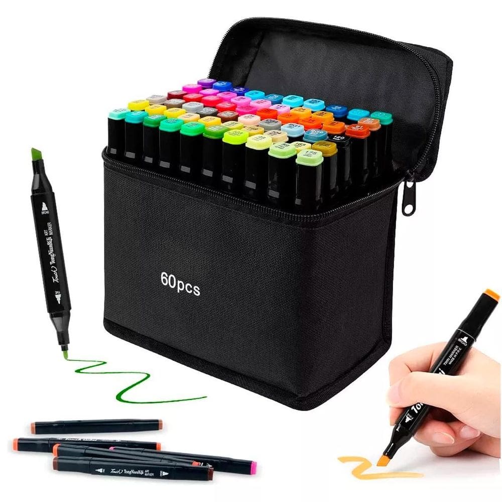 Canetinhas Coloridas Kit 60 Unidades Pintura