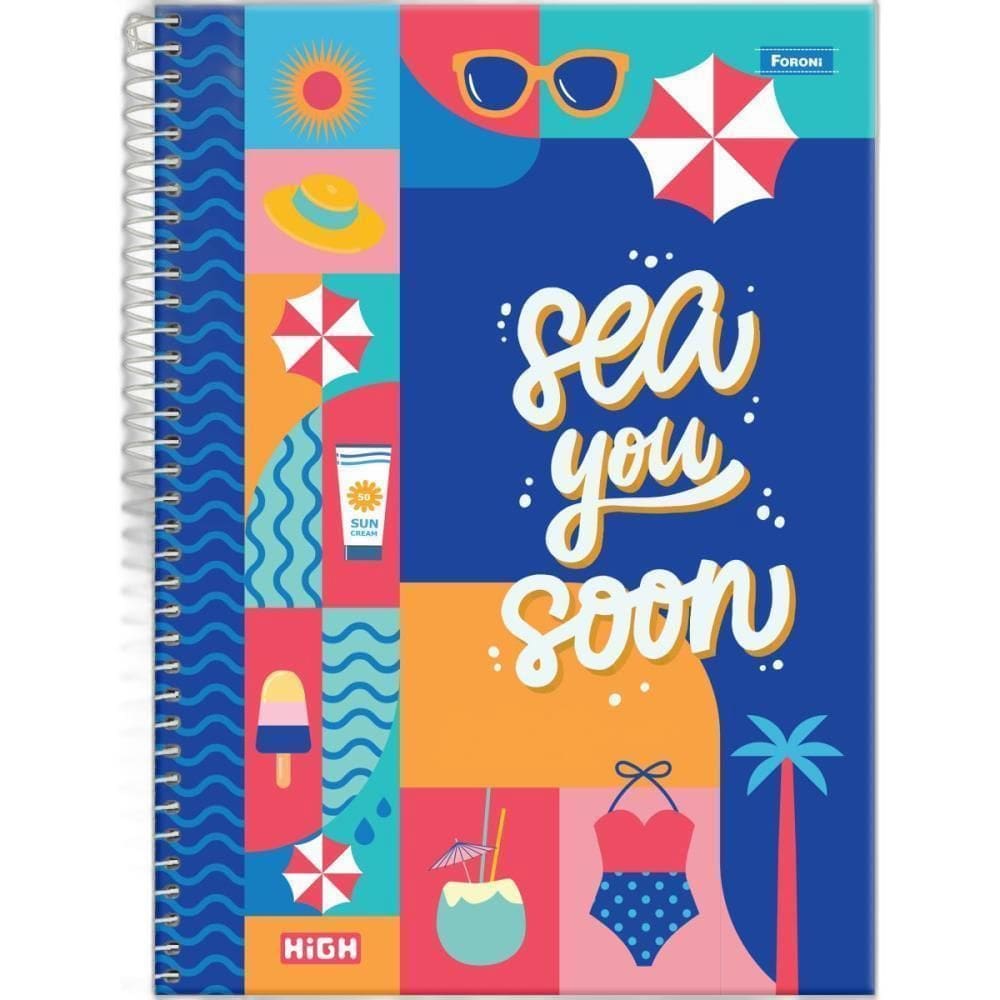 Caderno 12X1 Capa Dura High Feminino 192F Pct.C/04