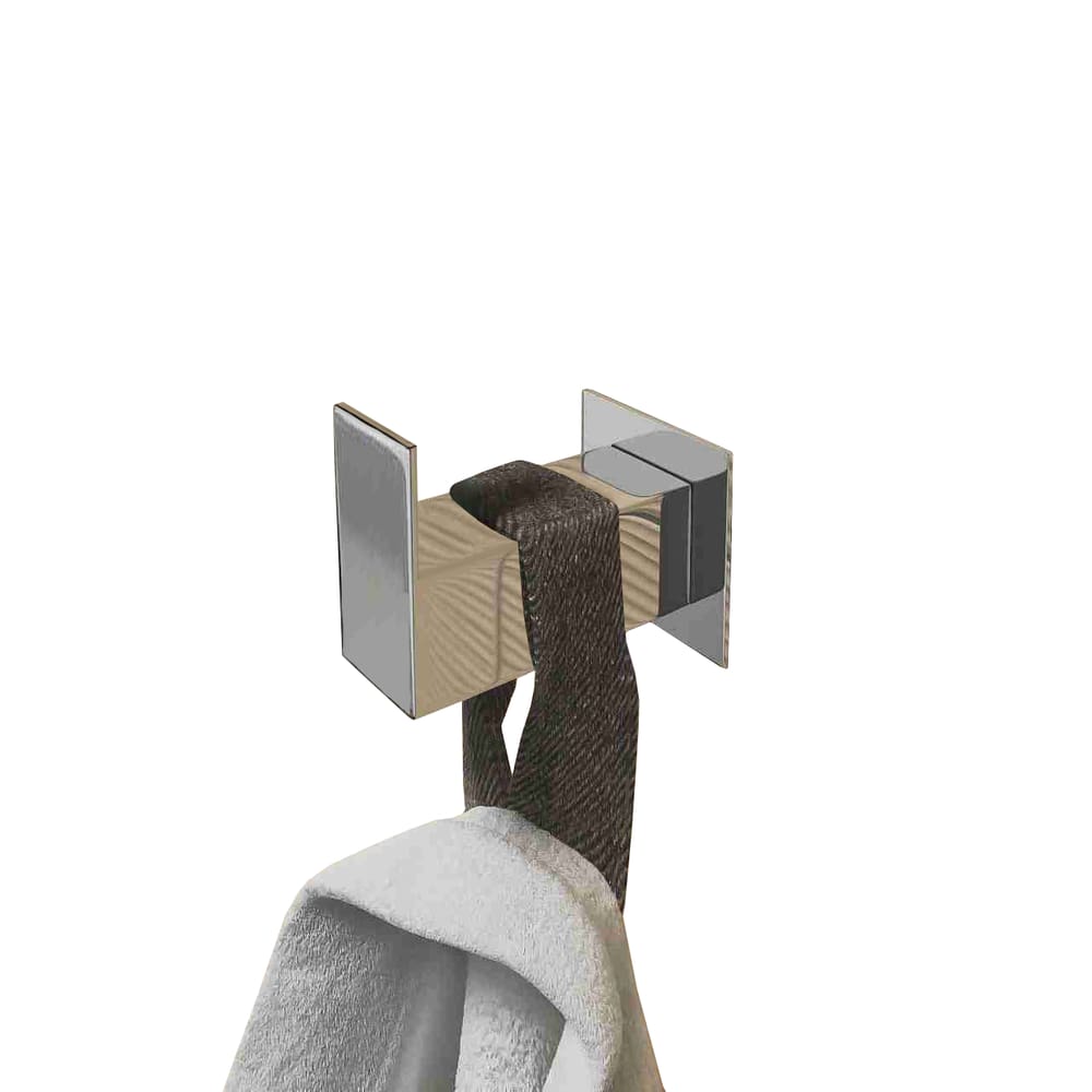 Cabide Gancho Para Toalha Aço Inox Linha Quadrada Polido Alto Brilho