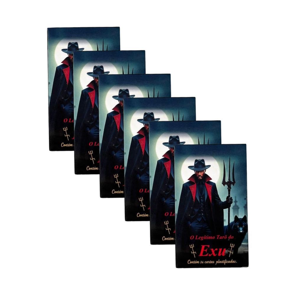 Kit Com 6 O Tarô Do Exu 36 Cartas Plastf E Man