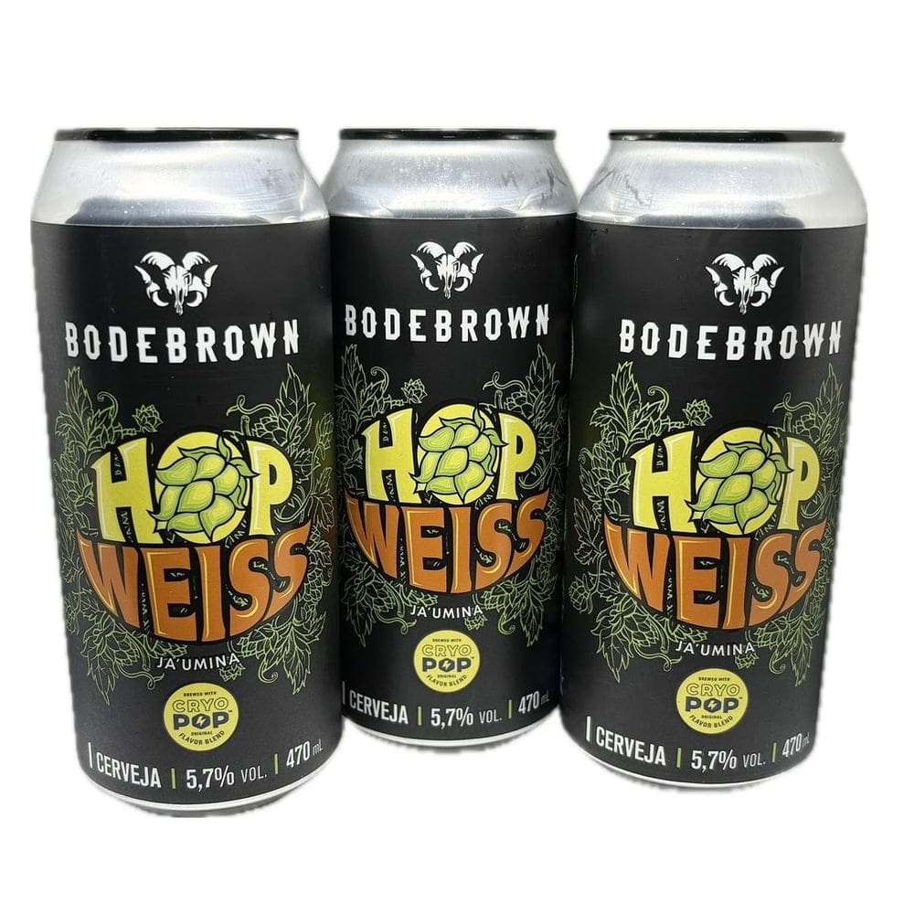 Kit 3 Cervejas Hop Weiss Cryo Pop Tropical Bodebrown 470Ml