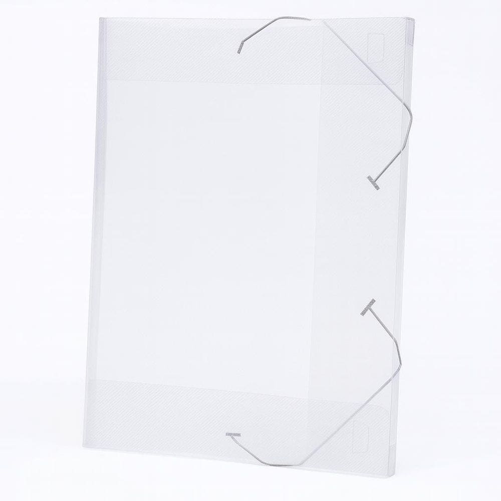 Pasta Elástico Com Aba 1/2 Ofício Transparente Plascony