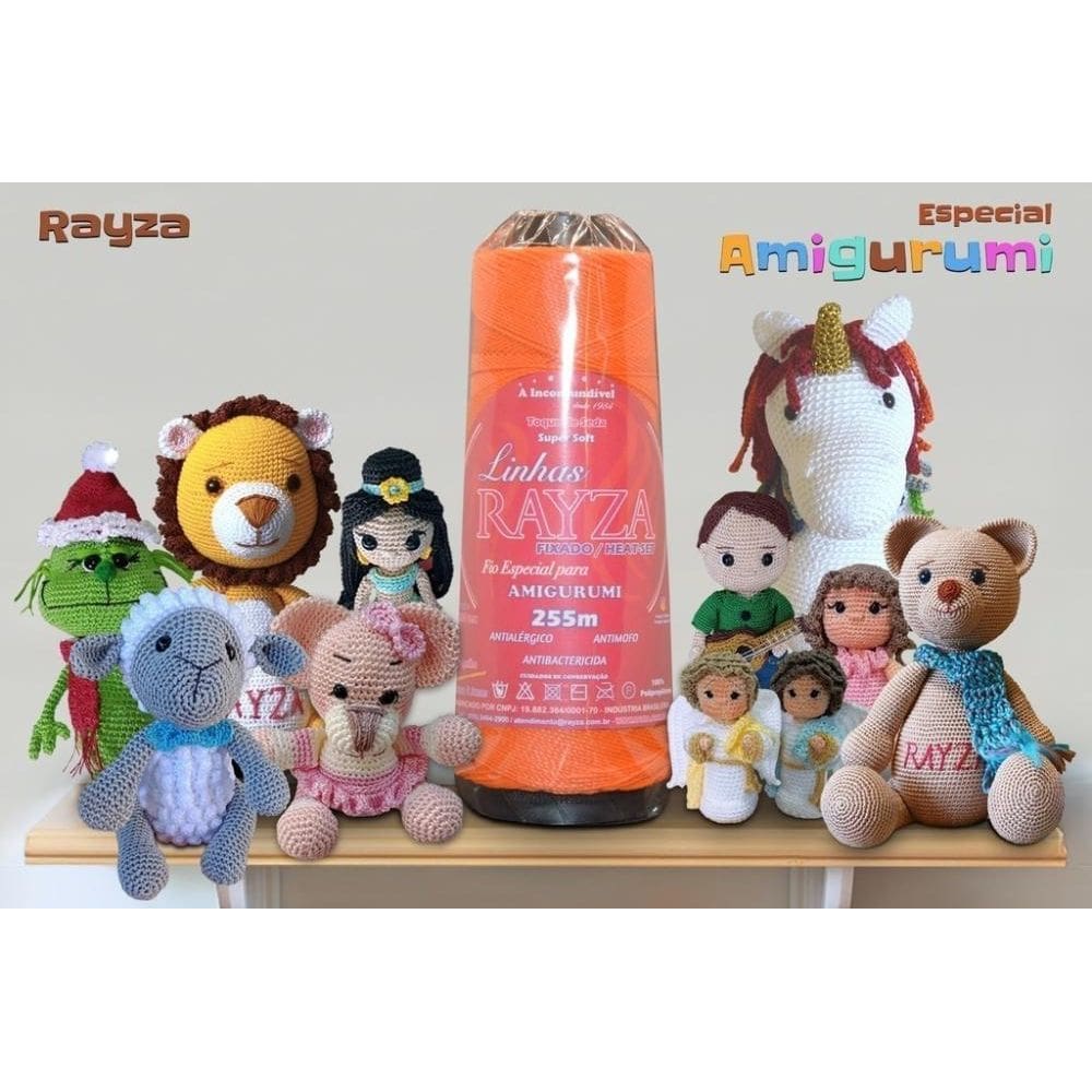 Linha Rayza Ideal Para Amigurumi Tex 288-Cor 048 Abobora