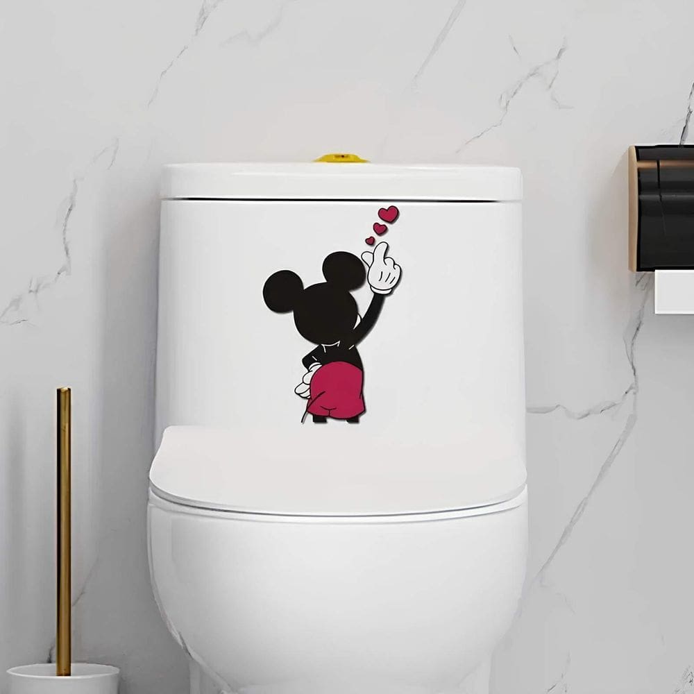 Adesivo De Vaso Sanitário Mickey Amor