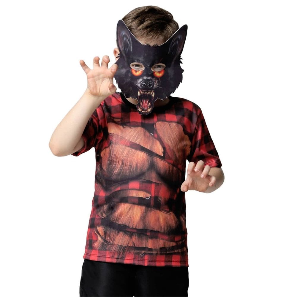 Fantasia Lobinho Infantil Halloween Menino Lobo Roupa Festa