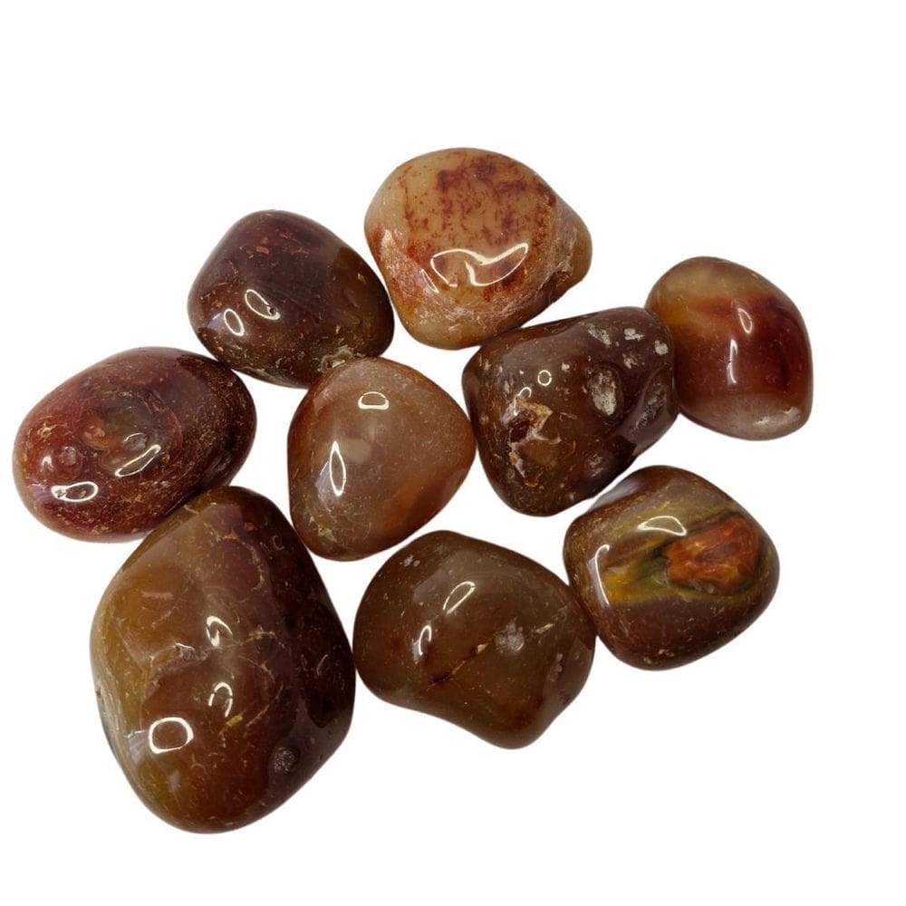 Pedra Natural Ágata Caramelo 4 A 6 Cm Rolada 1 Kg