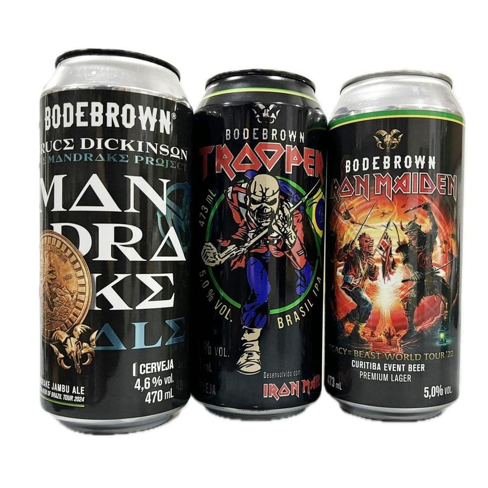 3 Cervejas Especiais Iron Maiden Brasil Coleção