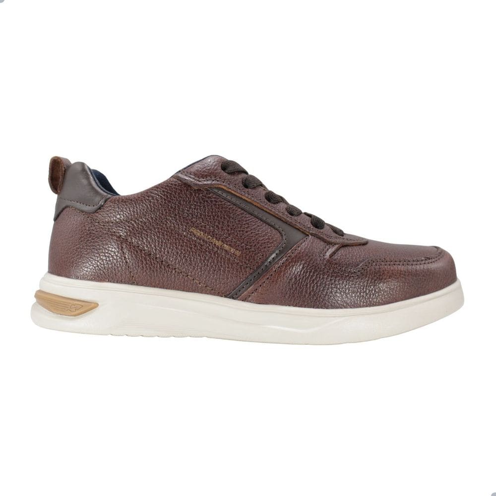 Sapatênis Casual Pegada Napa Pinhão/Dark Brown