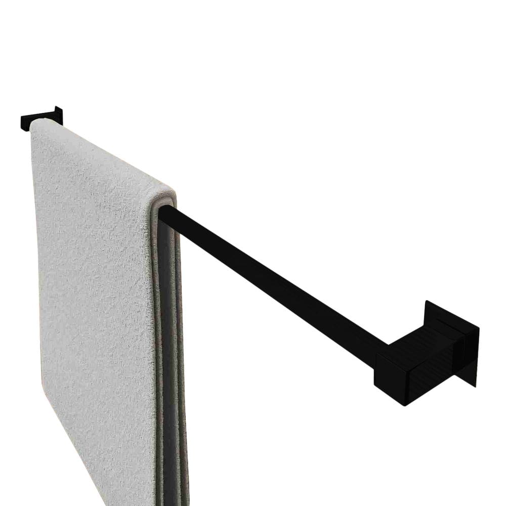 Porta Toalha Toalheiro Simples 100cm Aço Inox Preto Fosco