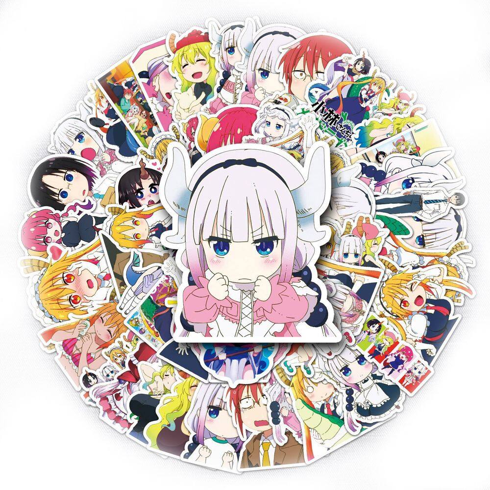 Adesivos impermeáveis Miss Kobayashi`s Dragon Maid (50 unidades)