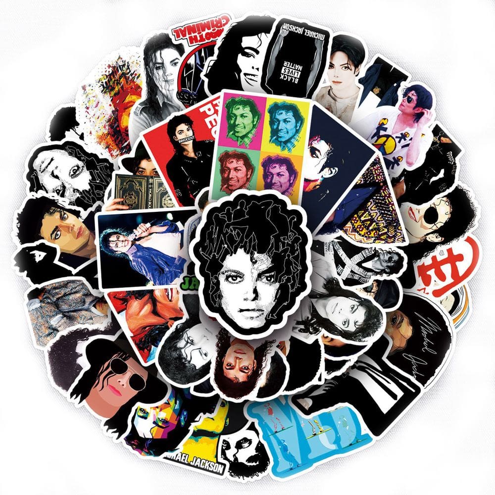 Adesivos Anime de vinil impermeável Michaels Jacksons (51 unidades)