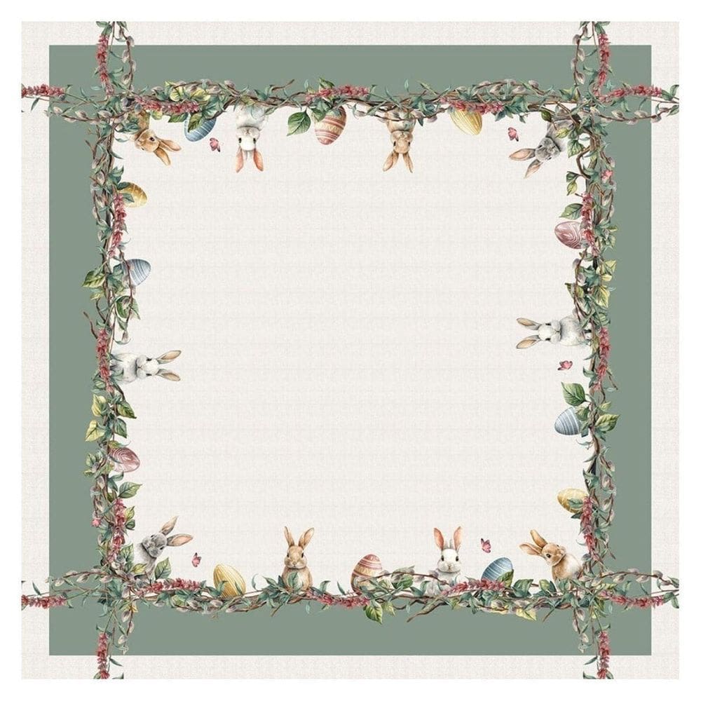 Toalha De Mesa Pascoa 140X140Cm Florescendo Momentos Magicos