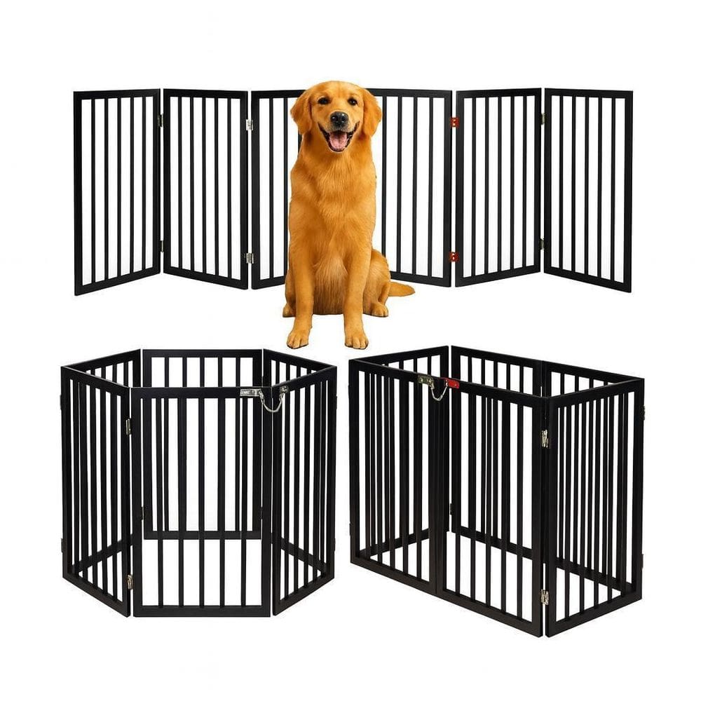 Grade E Cercado 2 Em 1 Cães Pet 3M X 85Cm Madeira 6 Módulos