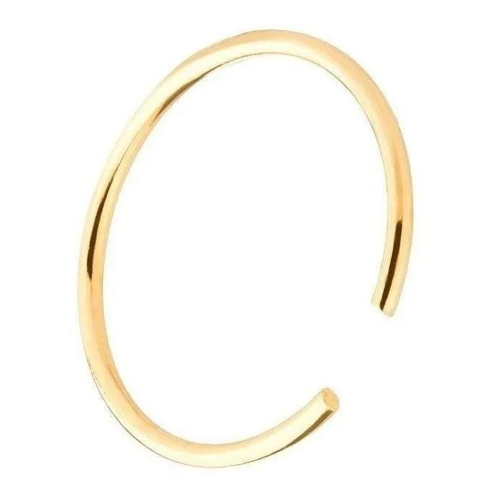 2X Piercing Nariz Ouro 18K Argolinha Fina E Discret