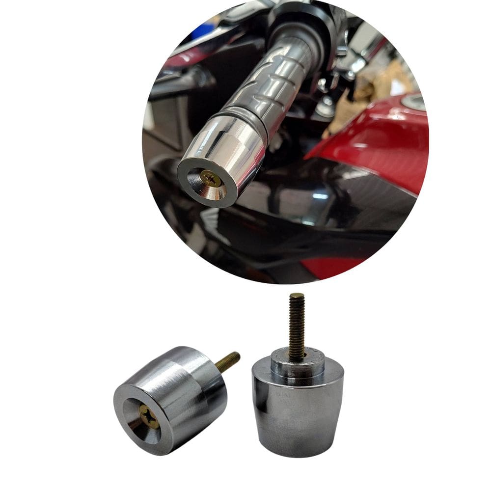 Par Peso de Guidão Cromado C/ Rosca Modelo Pcx Alpha Factor