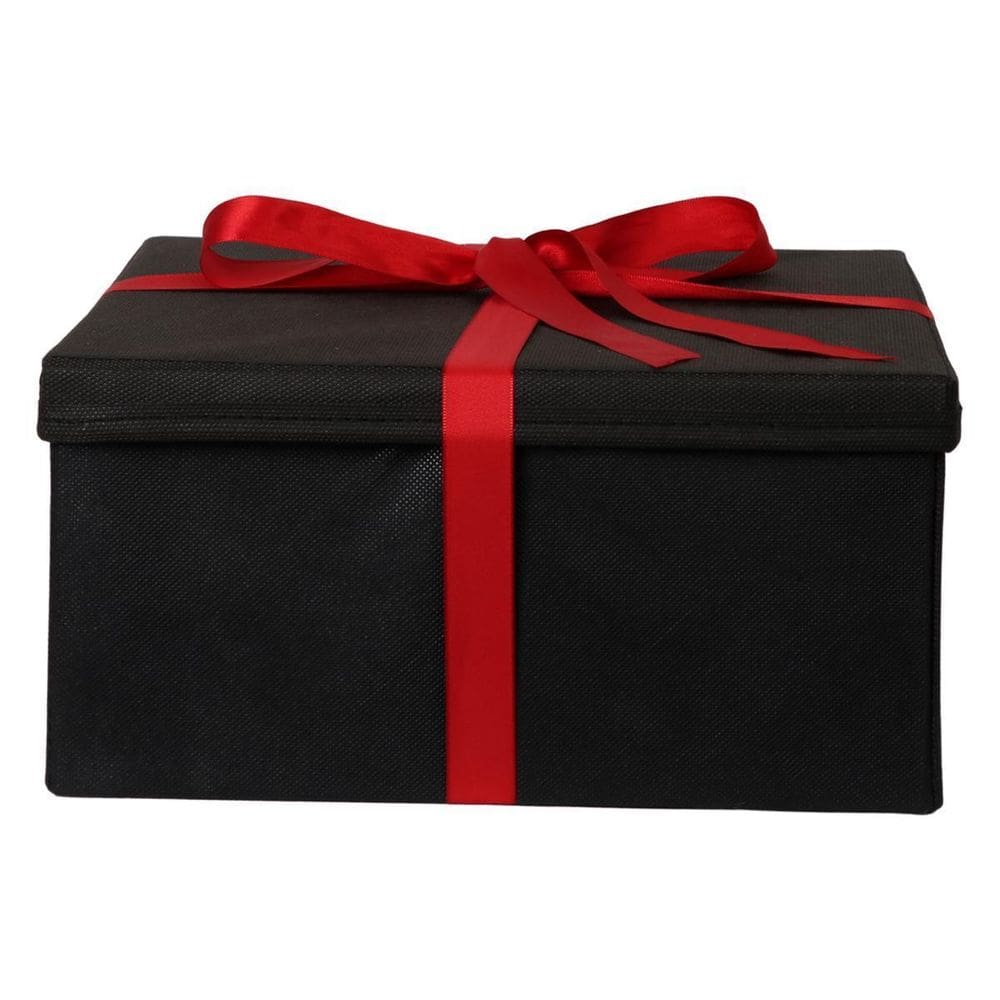 Caixa De Presente Embalagem Preta Luxuosa Versátil 28X15X28