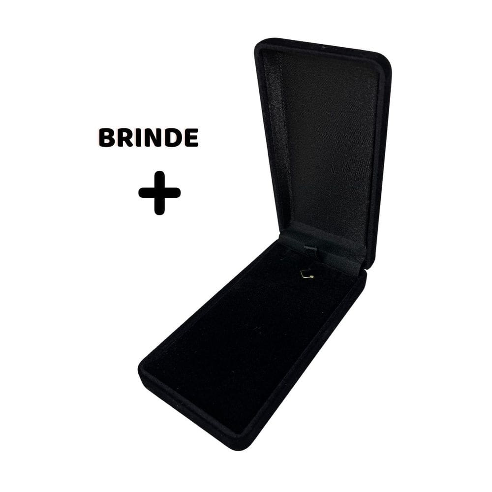Caixinha Estojo Veludo Preto 11Cmx60Cm Jóias Colar Brinco