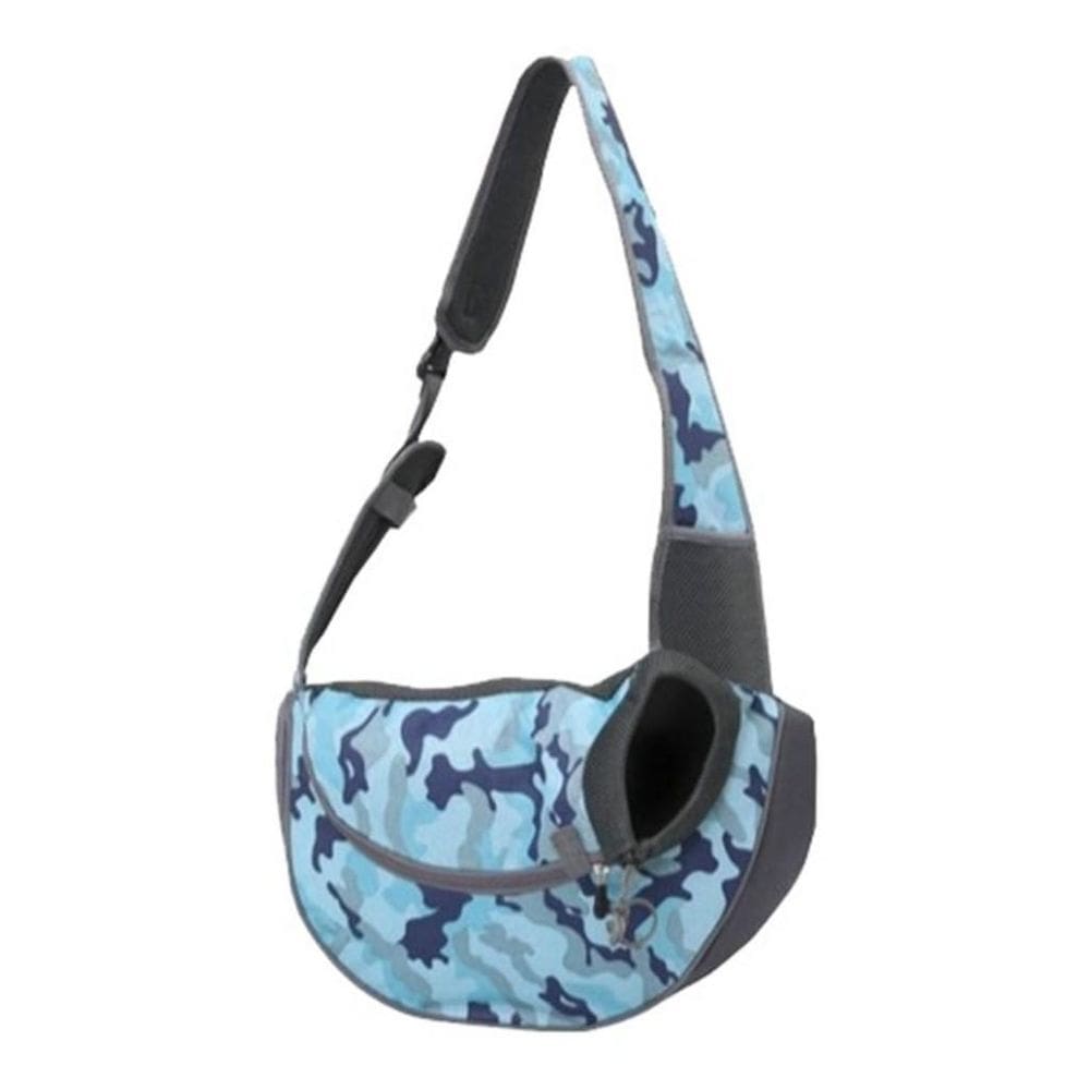 Bolsa Para Passeio Divertido Com Seu Pet Cao Gato Cor Azul