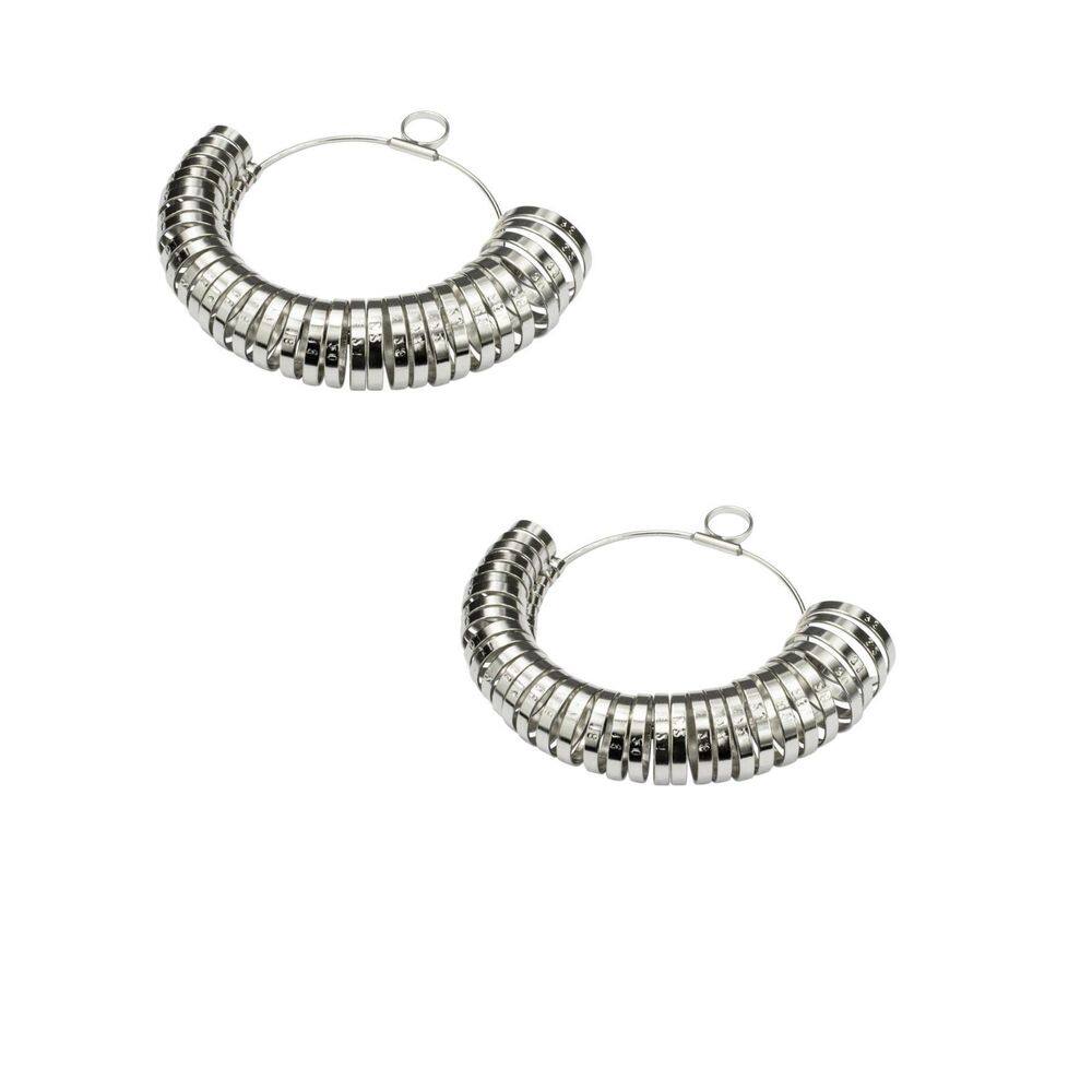 Kit 2Un Aneleira Metal Medir Dedo Medidor Anel Aliança