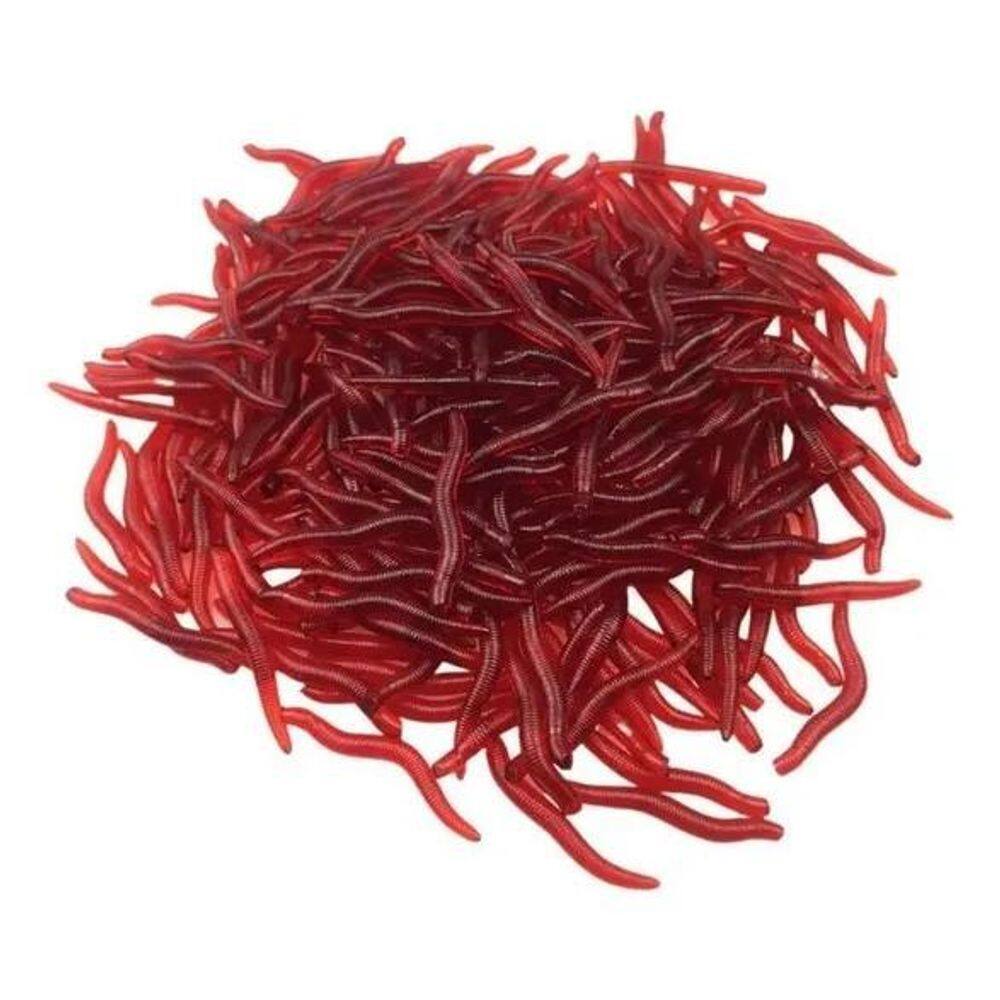 2X 50 Minhocas Artificiais 4Cm Tilápia Pacu Bagre Carpa Prem