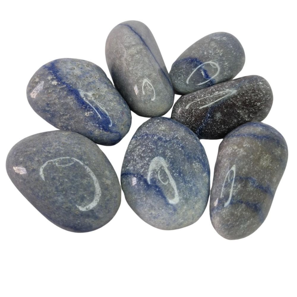 Pedra Quartzo Azul 4 A 6 Cm Rolada 250 Gramas Natural