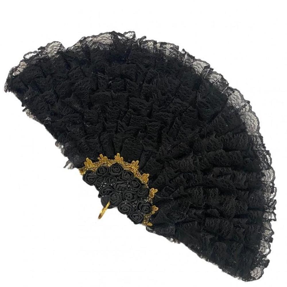 Leque Aberto Cigano Artesanal - Selecione A Cor