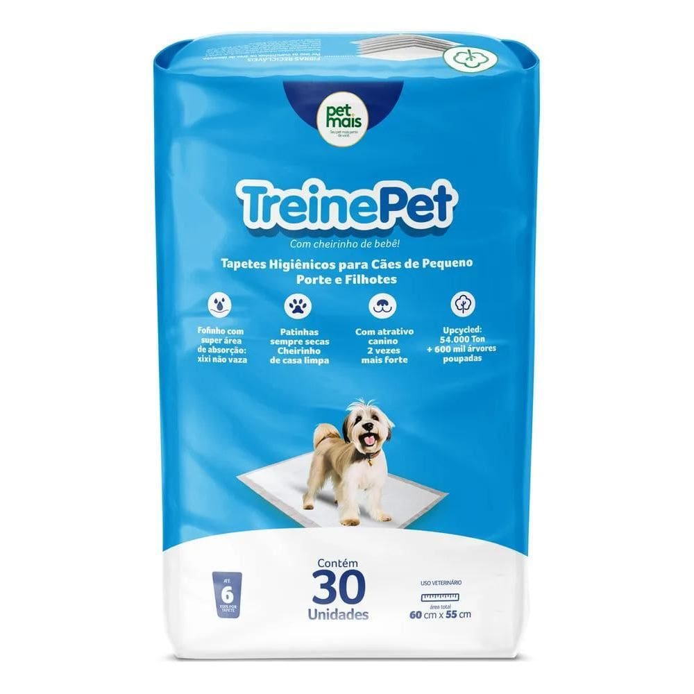 2X Tapete Higiênico Treine Pet - 55X60 30 Unidades
