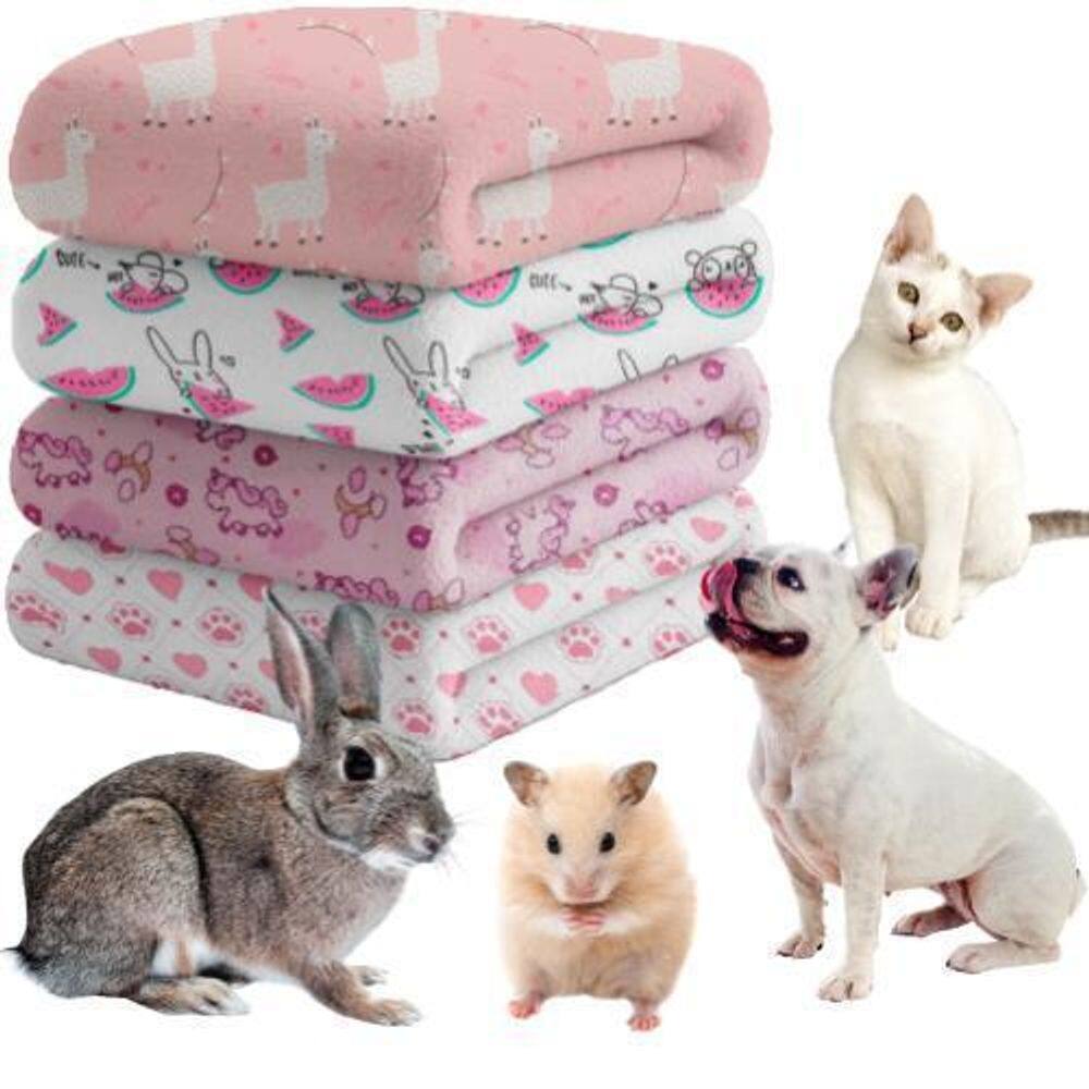 Manta Pet Avulsa Para Cães Gatos Porquinho Coelho 70X90 Rosa