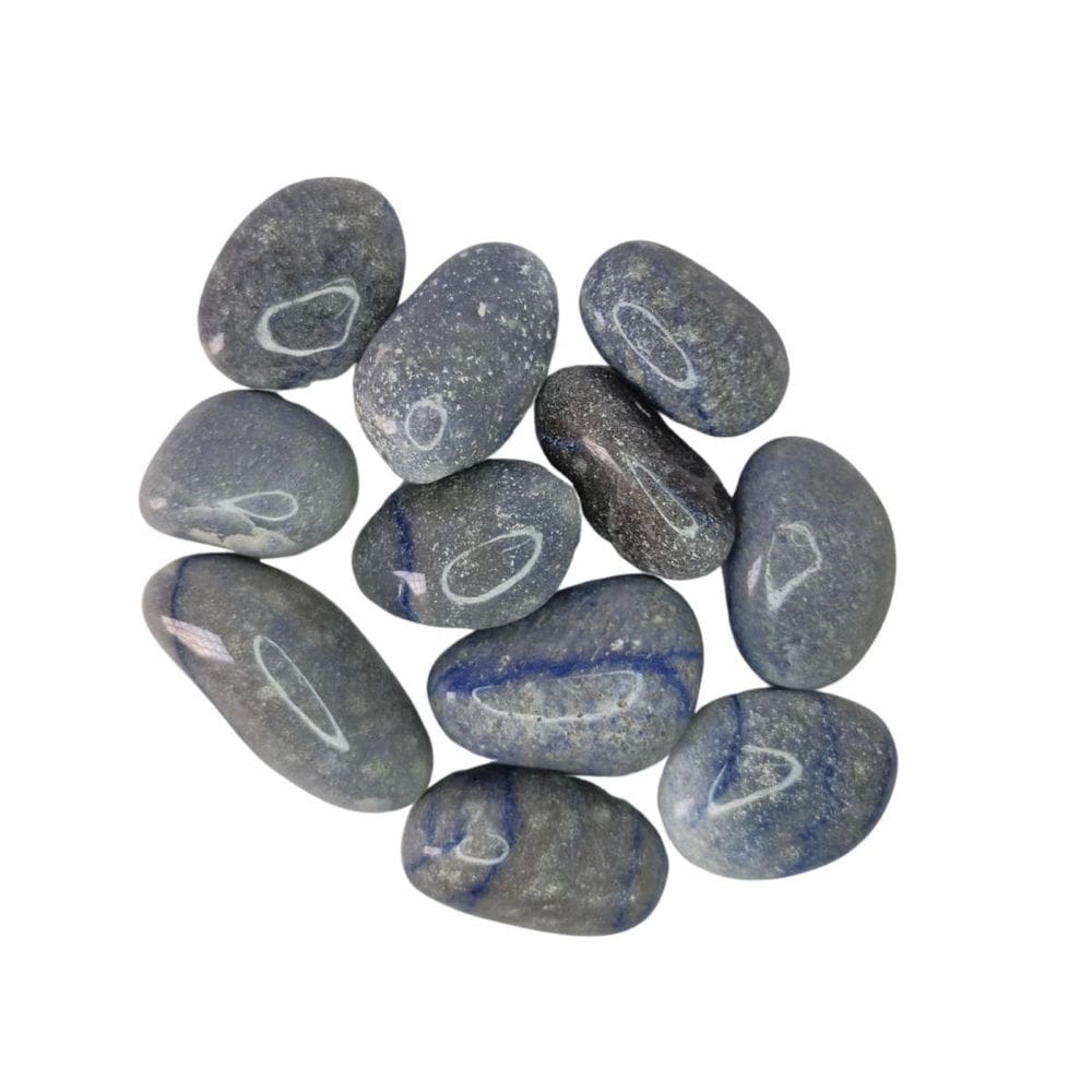 Pedra Quartzo Azul 4 A 6 Cm Rolada 500 Gramas Natural