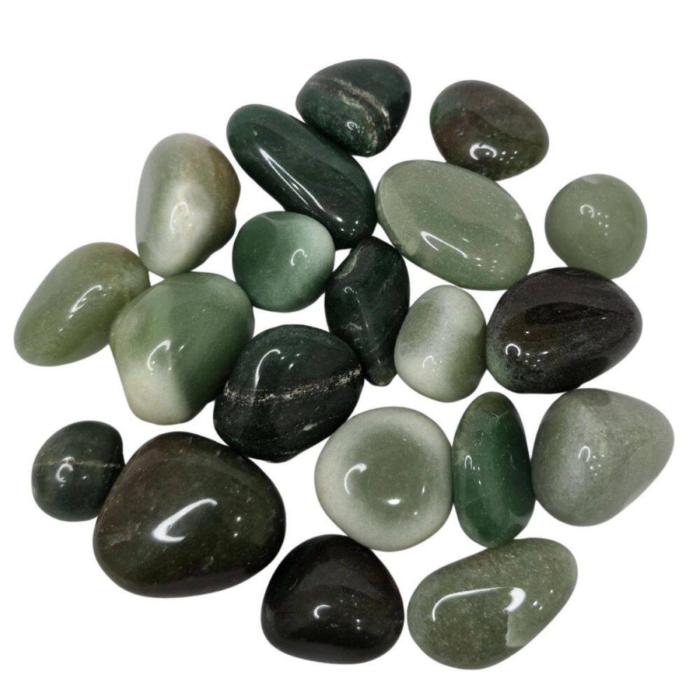 Pedra Rolada Natural 600G Quartzo Verde Grande