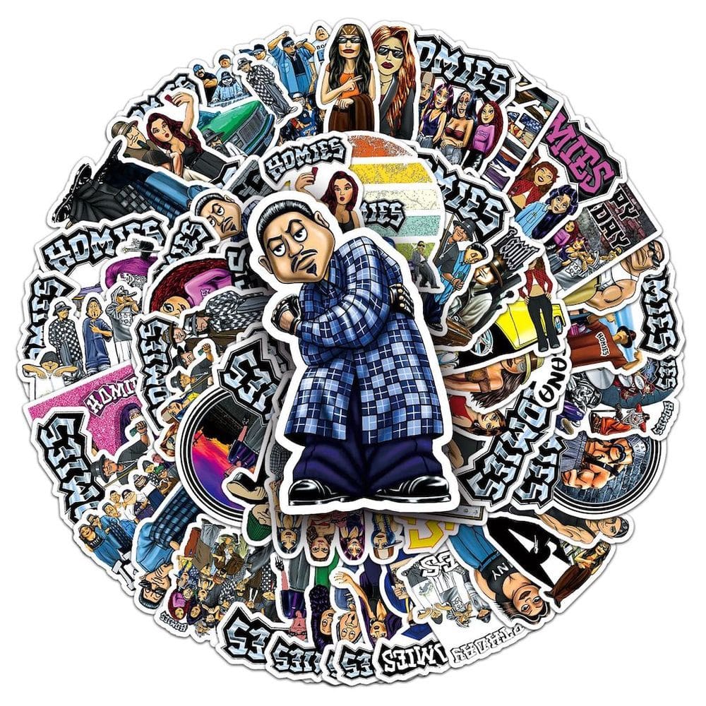 Pacote de adesivos Brothers Homies Anime 50 unidades 4-8 cm