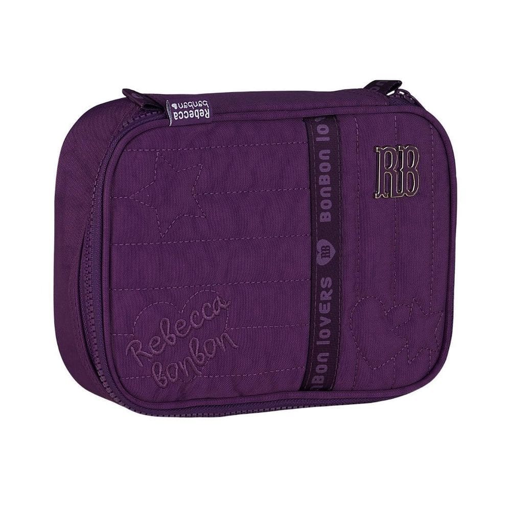 Estojo Box Juvenil Escolar Rebecca Bonbon Meninas - Lilás
