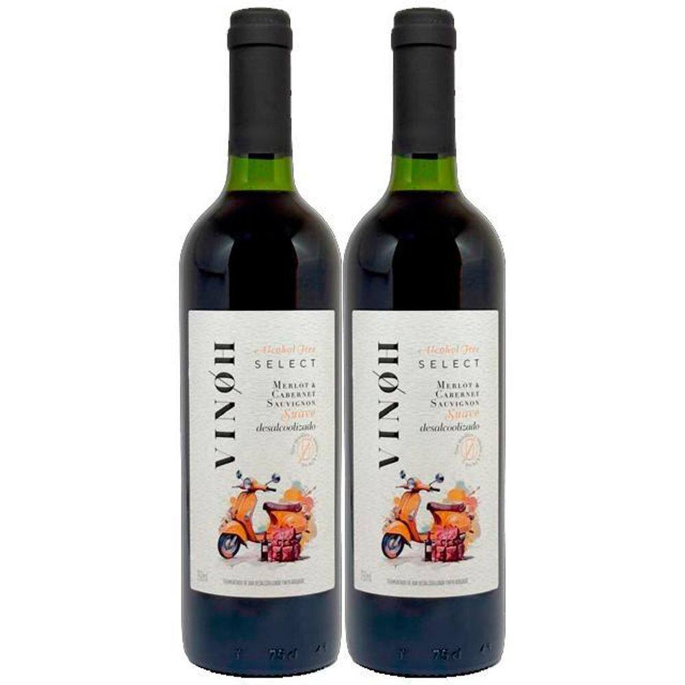 Vinho Tinto Suave Merlot E Cabernet Vinoh Select - 02 Un
