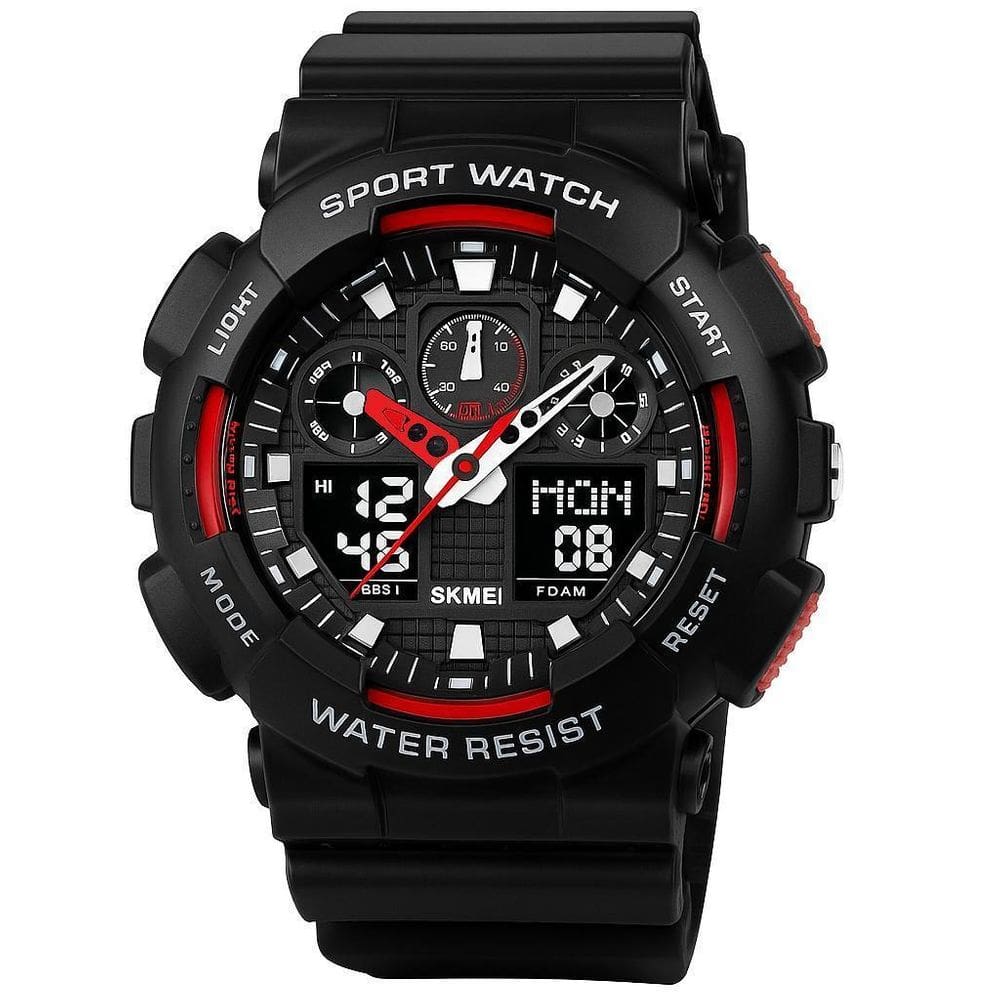 Relógio Masculino G Shock Skmei 1832 Digital Preto Vermelho
