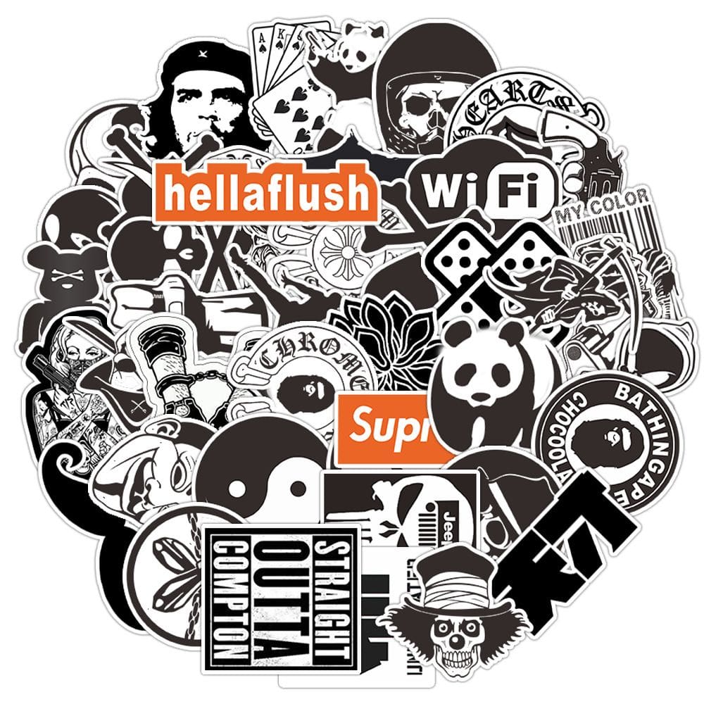 Adesivos Hellaflushs Wifis, vinil impermeável, anime, 45 unidades