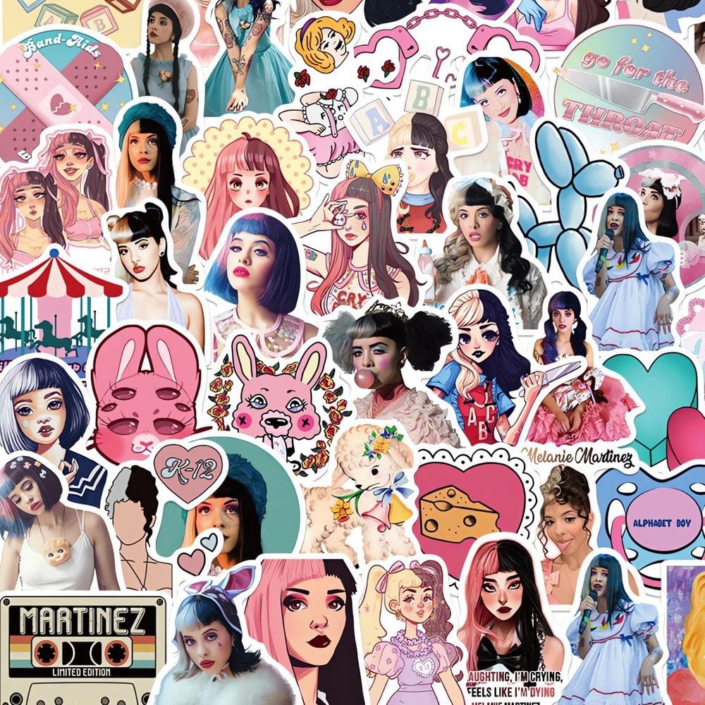 Adesivos Melanies Martinez, vinil impermeável, anime, 50 unidades