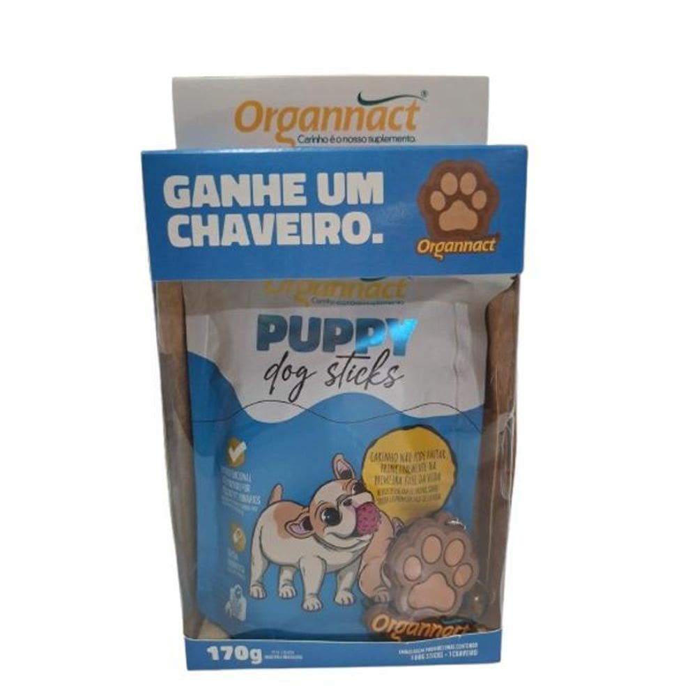 Suplemento Puppy Dog Sticks 170G + Chaveiro - Organnact