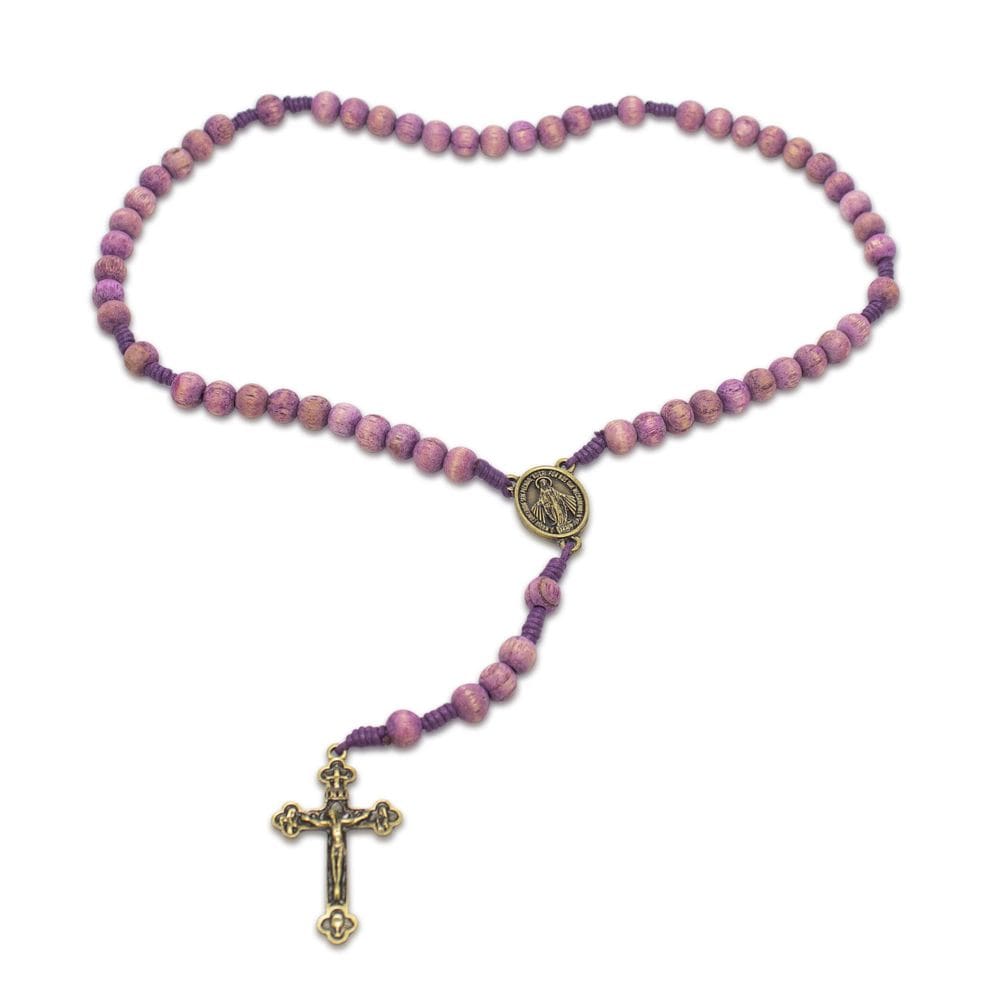 Terço Orquidea Nossa Senhora Das Graças Madeira 8Mm