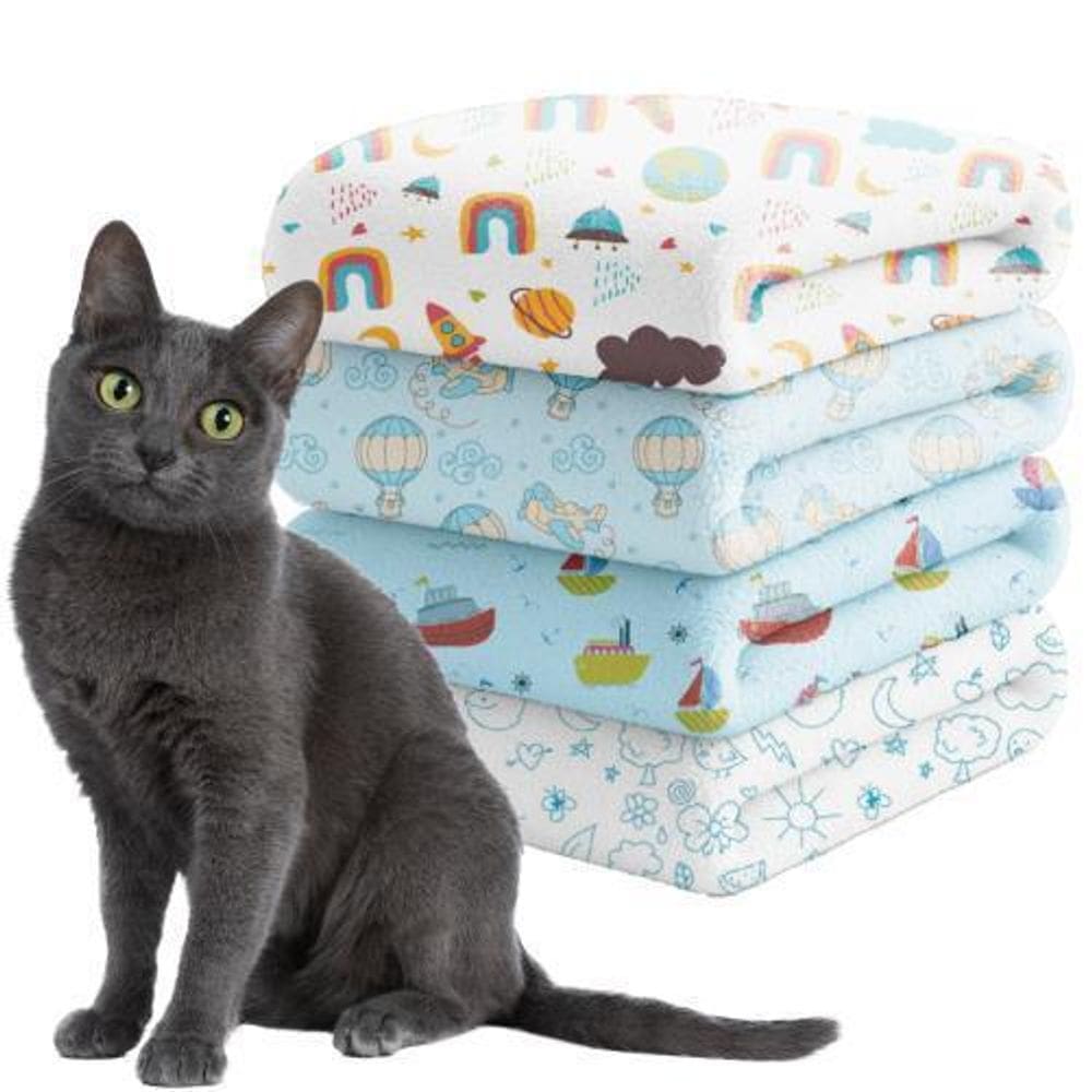 Manta Pet Avulsa Cobertor Para Gato Algodão Leve Azul