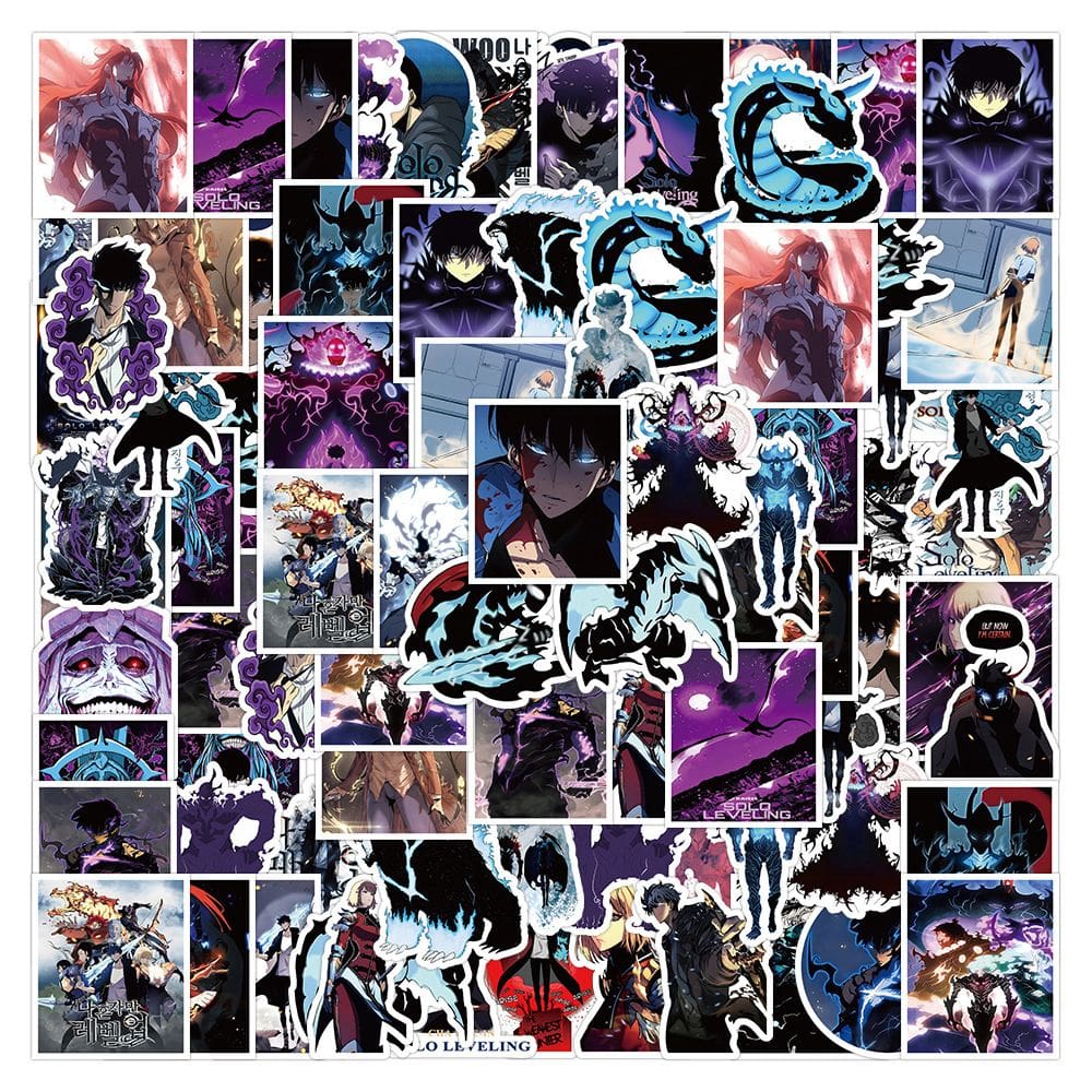 Adesivos Solos Levelings, vinil impermeável, anime, 50 unidades/lote