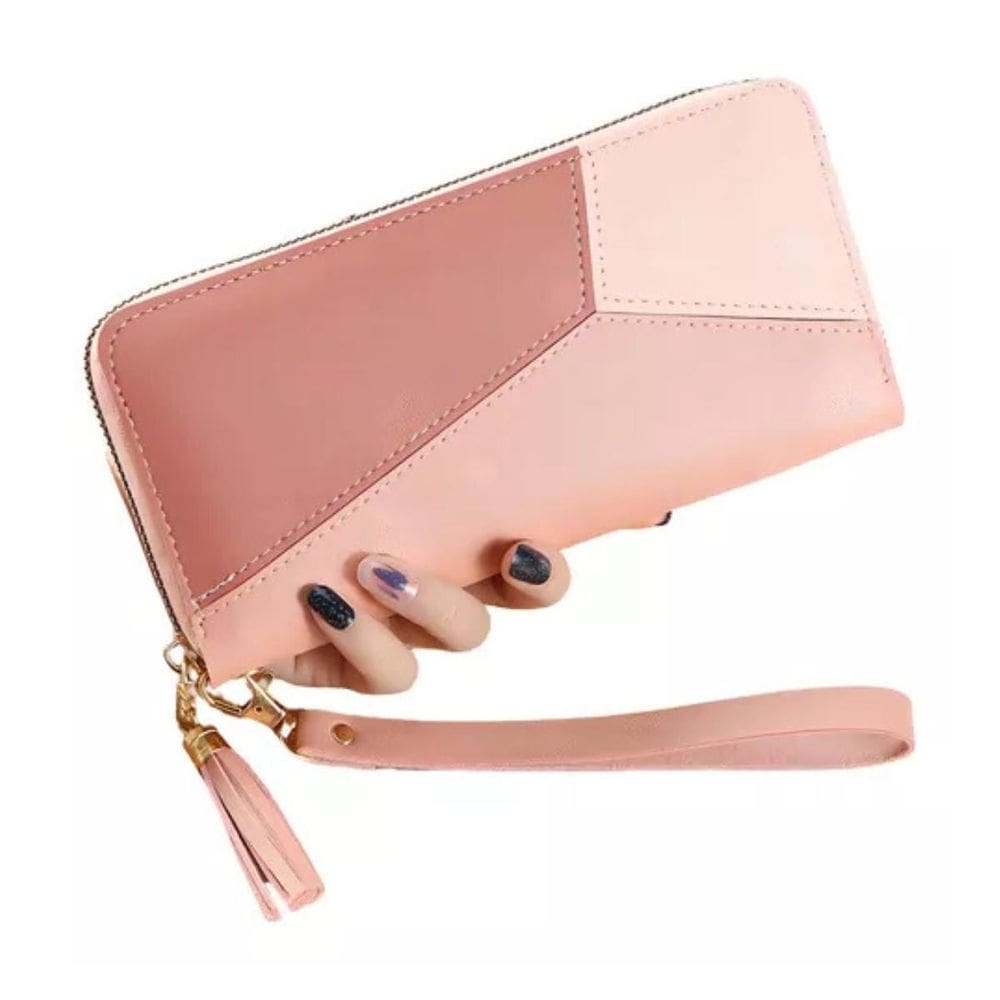 Carteira Feminina Estilosa Grande Com Ziper Porta Cartoes