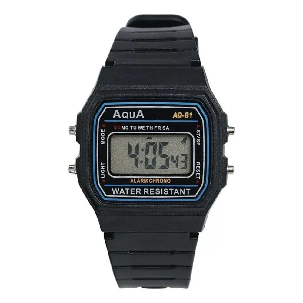 2X Relógio Retro Digital De Pulso Marca Aqua Aq 81 Barato